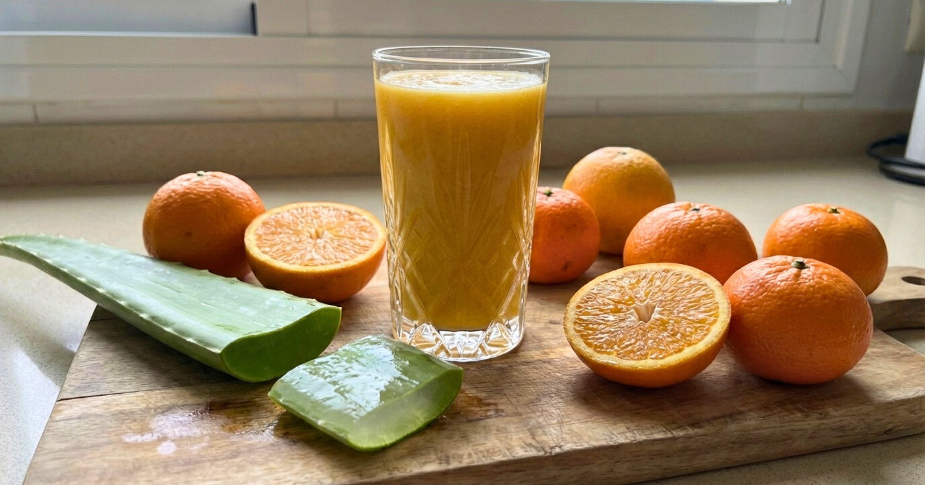 Čerstvé smoothie šťávy s Aloe